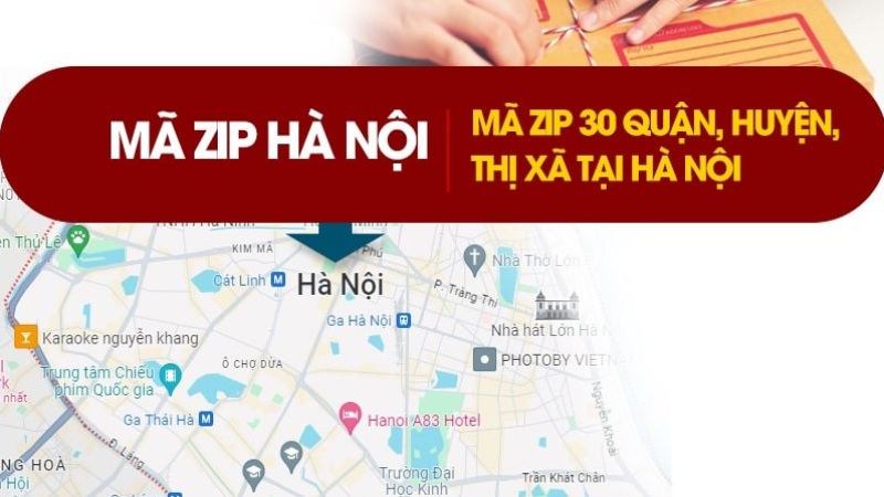 Mã zip Hà Nội mới nhất 2024 – Danh sách mã bưu chính (bưu điện) chi tiết