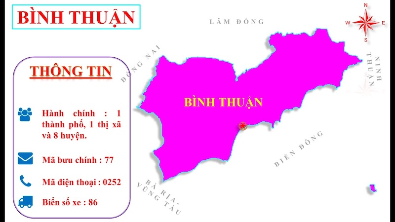 bản đồ tỉnh Bình Thuận